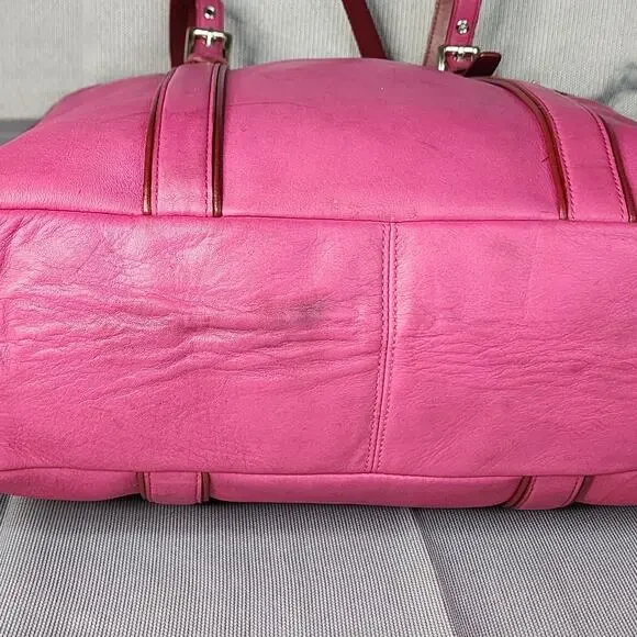 Coach Fuchsia Leather Tote - Picture 11 of 16